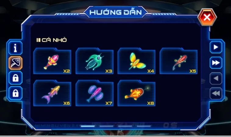 Giá trị các loại cá trong Bắn Cá Men In Black MMLive