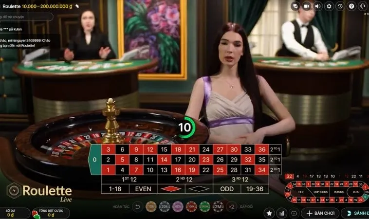 Bàn cược Roulette Tại Nhà Cái MMLive