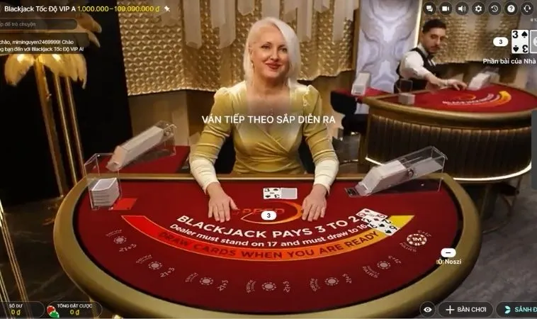 Bàn chơi Blackjack tại MMLive